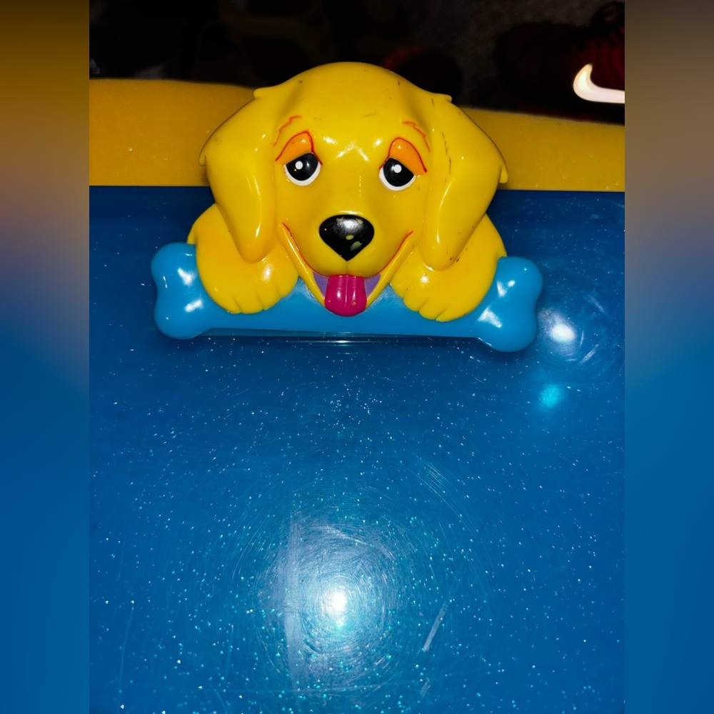 vintage LISA FRANK  CASEY CLIP BOARD Lap Art box Storage Sparkle Glitter - Picture 3 of 9